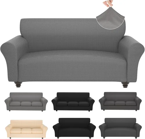 Miniatura 33 de Fundas elásticas para silla, fundas elásticas para sillón de 2 piezas, fundas de sofá lavables con diseño floral para sillón, protector de muebles