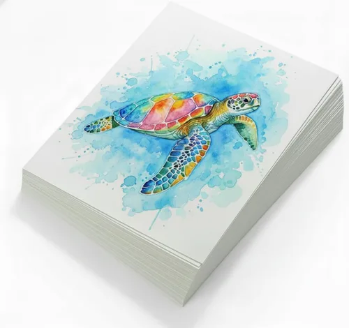 200 hojas (8 x 8 pulgadas), papel de acuarela de alta calidad, 220 GSM, hojas blancas sueltas, ideal para colorear al agua, bocetos, dibujar,