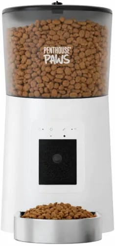 Miniatura 10 de Penthouse Paws Comedero automático inteligente HD para mascotas, capacidad de alimentos secos de 6 L, cámara de 1080p, audio de 2 vías, comidas