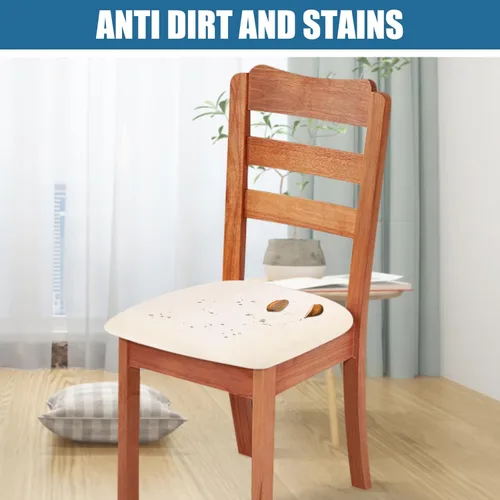 Miniatura 3 de Smiry - Fundas de asiento de terciopelo para silla de comedor, juego de 6, ajuste elástico, extraíbles, lavables, protector de cojín de asiento