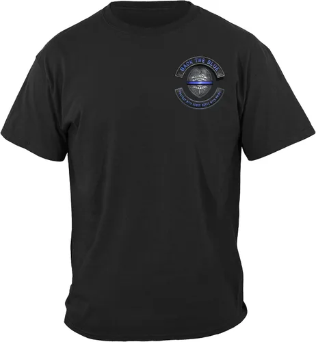 Miniatura 2 de Erazor Bits Camisa de policía, espalda el azul, protege con honor para servir con orgullo, ropa delgada de línea azul, ropa de aplicación de la ley