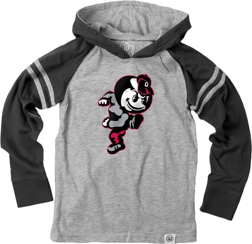 Wes and Willy - Sudadera con capucha de manga larga para niños de universidad con rayas
