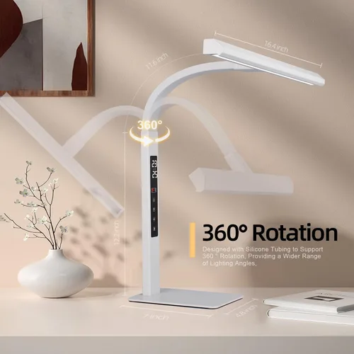 Miniatura 6 de Lámpara de escritorio LED para oficina en casa, luz de trabajo de computadora de arquitecto, atenuación continua de temperatura de color táctil