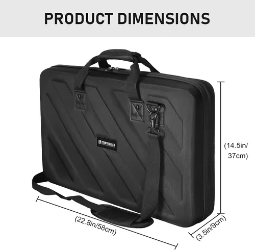 Miniatura 5 de Estuche Rígido Compatible con Controlador DJ Pioneer DDJ-SR/SR2/REV1/Denon MC4000/Numark NVII/Mixtrack Pro3/Hercules Inpulse 500/NV Platinum Bolsa
