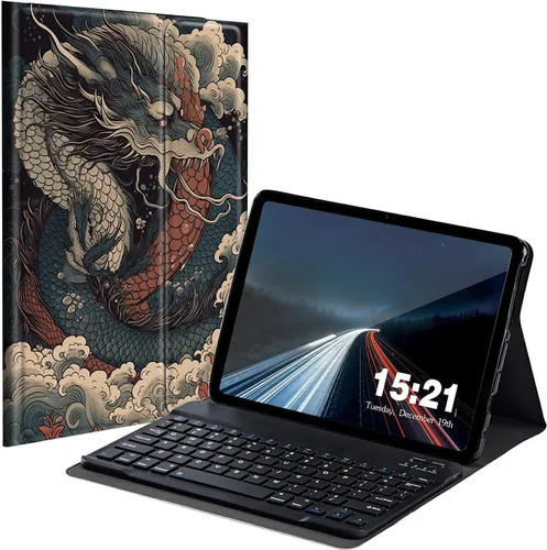 Miniatura 16 de Funda de teclado para Samsung Galaxy Tab S6 Lite 2022/2020, Galaxy Tab S6 Lite SM-P610/P613/P615/P619 con teclado Bluetooth inalámbrico desmontable