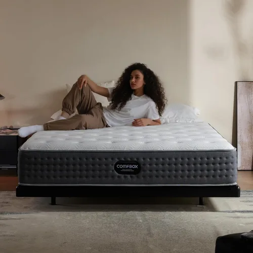 Miniatura 9 de The Feel Most Sleepers Prefer - Colchón híbrido tamaño King, comodidad de espuma viscoelástica contorneada y apoyo equilibrado para personas que