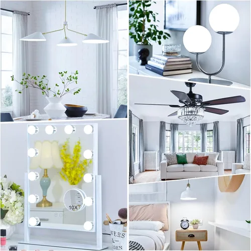 Miniatura 4 de MAXvolador Bombillas LED E12 Equivalente a 60W Luz de Día Blanca 5000K para Ventilador de Techo, 600LM CRI 85+ Bombillas Candelabro Base Pequeña, 6W
