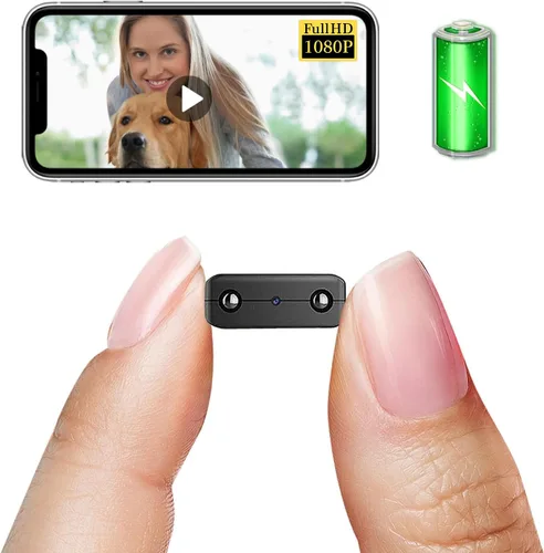 Cámara de batería inalámbrica Wifi más pequeña, HD1080P Mini cámara de seguridad, cámara portátil para monitor de bebé con visión nocturna,