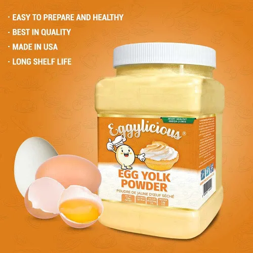 Miniatura 4 de Polvo de yema de huevo Eggylicious, proteína en polvo natural seca, hecha de huevos frescos, pasteurizada, para batidos, sin transgénicos, sin