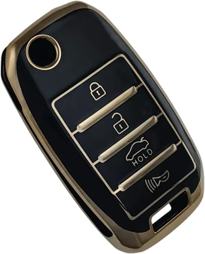 Miniatura 2 de REPROTECTING Funda para llavero de TPU Compatible con Hyundai Accent Elantra Genesis Sonata Kia Forte Forte5 Optima Rio Rondo Sorento Sedona Soul