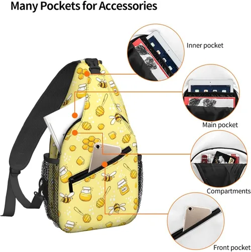 Miniatura 4 de Famame Mochila bandolera para el pecho, bolsa de hombro, gimnasio, ciclismo, viajes, senderismo, mochila para hombres y mujeres, Multicolor 34