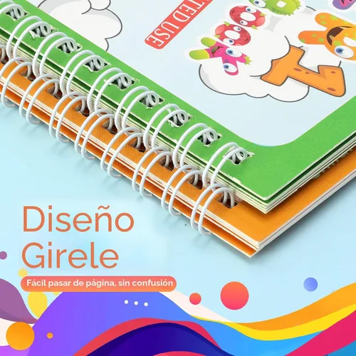 Miniatura 5 de Paquete de 5 libros de colorear de agua reutilizables para niños pequeños, juguetes de libros de garabatos de agua, pintura con libros de agua