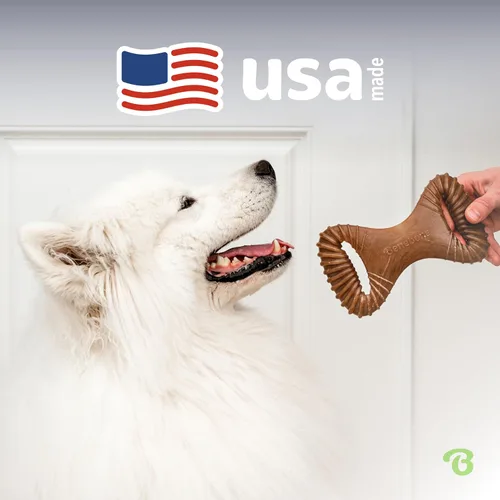 Miniatura 5 de Benebone - Juguete para morder dental duradero para perros agresivos, pollo real, fabricado en Estados Unidos, tamaño S
