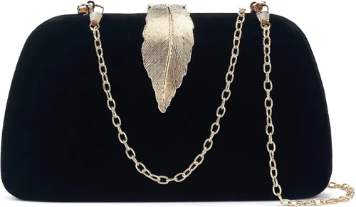 WEIMZC Bolso de mano para mujer, bolso de noche con flecos, bolso de noche para fiesta, boda, bolso de mano con cadena, bolso cruzado
