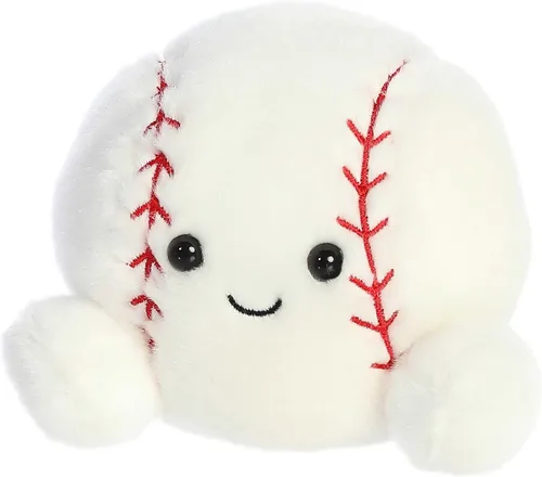 Miniatura 6 de Aurora® Adorable Palm Pals™ Slugger Baseball™ Animal de peluche - Tamaño bolsillo - Diversión coleccionable - Blanco 12.7 cm