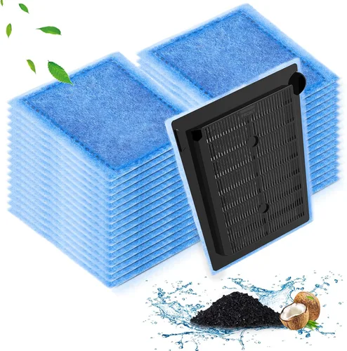 Miniatura 10 de Umlecoa Paquete de 8/16/32 cartuchos de filtro tamaño A compatibles con filtros MarineLand Penguin Power Filters 75 y 100 – Cartuchos de filtro