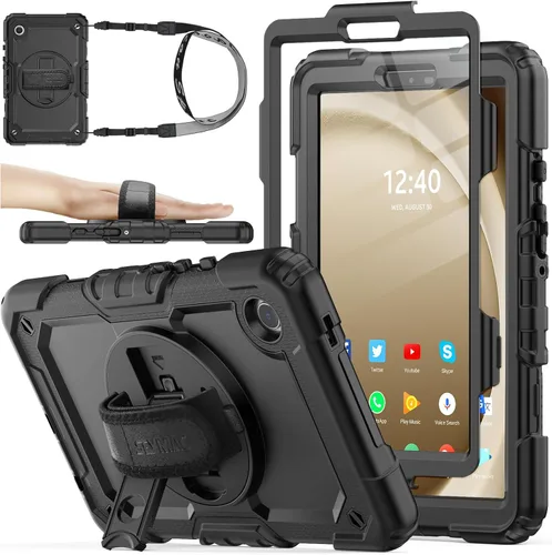 Miniatura 33 de SEYMAC stock Funda para Samsung Galaxy Tab A8 de 10.5 pulgadas, funda de protección contra caídas de cuerpo completo con protector de pantalla