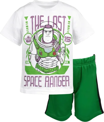 Disney Pixar Toy Story Woody Buzz Lightyear Bo Peep Rex - Conjunto de camiseta atlética y pantalones cortos de malla, para bebés y niños pequeños