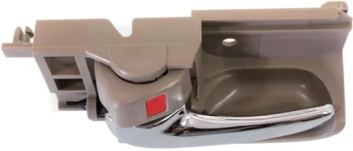 Miniatura 6 de Para Toyota Corolla 2003-2008 Manija de puerta interior delantera, lado del conductor Bisel marrón con palanca cromada Con botón de bloqueo