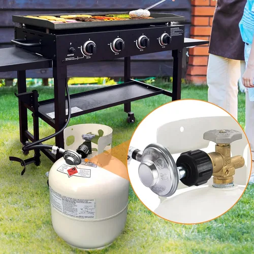 Miniatura 5 de GasSaf 91 cm para Kit de Manguera y Regulador Weber, Manguera de Regulador de Gas Adecuada para Pieza de Reemplazo de Parrilla Weber Spirit/Spirit