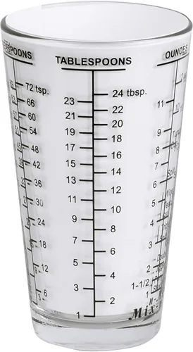 Miniatura 5 de Kolder 26100 Mix N Measure - Vaso de medición para líquidos y secos, vidrio pesado, multiuso