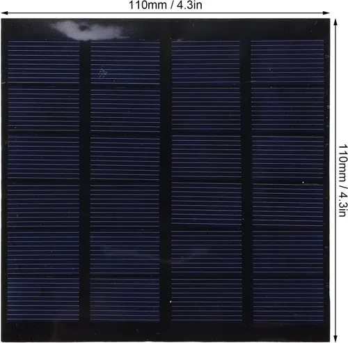 Miniatura 7 de Panel solar de 1.5W, panel solar de polisilicio de ahorro de energía de alta tasa de conversión de 6V, panel de carga solar de alta estabilidad
