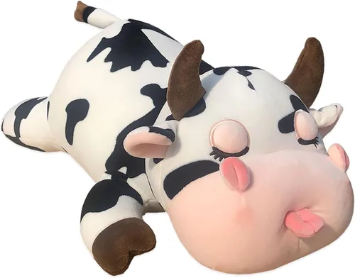 Almohada de Peluche de Vaca - Vaca de 19.6 Pulgadas Animal de Peluche - Regalo de Cumpleaños, Navidad, San Valentín para Niños, Adultos, Niños, Niñas