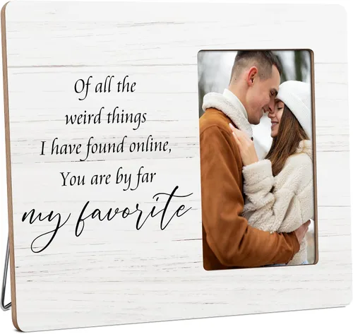 Miniatura 15 de Marco de fotos para parejas, regalos para mujeres, I Will Love You Until The Cows Come Home, marcos de fotos de madera, 4 x 6 pulgadas