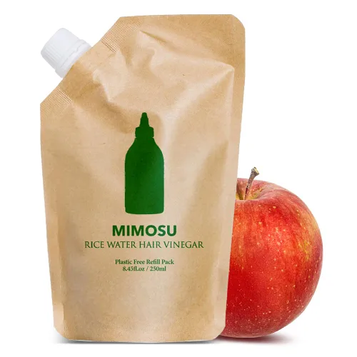 mimosu Enjuague capilar con vinagre de sidra de manzana con recambio de agua de arroz, 8.45 onzas, acondicionador de limpieza para el crecimiento
