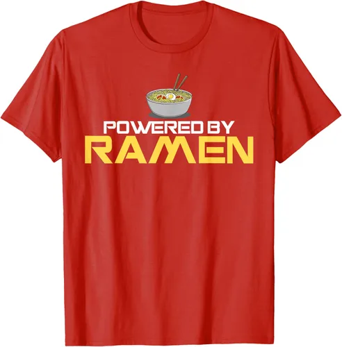 Miniatura 99 de Camiseta de fideos de anime japoneses Powered By Ramen, Negro, S