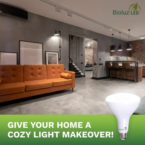 Miniatura 3 de Bioluz Paquete de 4 Bombillas de Luz LED BR40 Más Brillantes - 90 CRI Encendido Instantáneo Blanco Cálido 2700K Bombillas de Luz 16W 1400 Lúmenes