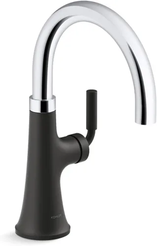 Miniatura 34 de KOHLER 23767-BL Grifo de tono de barra de cocina de un solo mango, grifo de fregadero de preparación, grifo de barra húmeda, grifo para fregadero