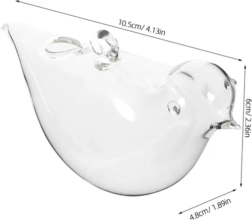 Miniatura 9 de Alipis 2pcs Hanging Glass Flower Pot Bird Shape Hydroponic Planter for Indoor Home Decor Creative Terrarium Container for Succulent Plants