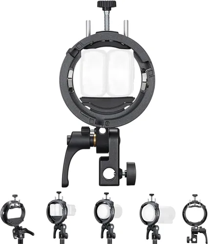 Godox S3 Speedlites Soporte tipo S Soporte Bowens Soporte de montaje compatible con Godox V100 V1Pro AD300 AD200 AD100 V860II V860III TT350