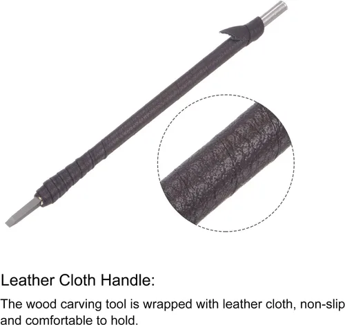 Miniatura 4 de uxcell Cuchillo para tallar cinceles de madera, punta plana de carburo de tungsteno de 0.118 in, herramienta de mano para carpintería, Graver 5.906