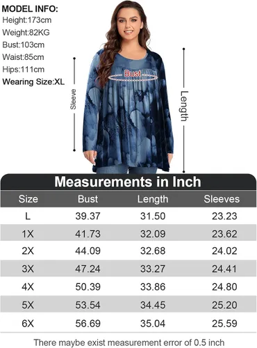 Miniatura 5 de OVERWORETY Camiseta tipo túnica de manga larga para mujer, plisada, casual, para otoño, para usar con leggings