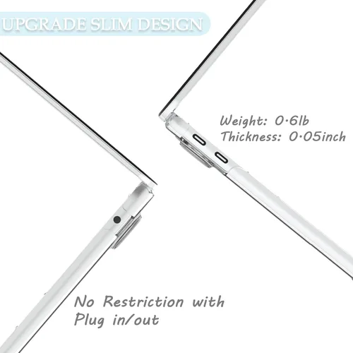 Miniatura 6 de B BELK Funda rígida compatible con MacBook Air de 13 pulgadas 2021 2020-2018 versión A2337 A2179 A1932, carcasa rígida para MacBook Air M1 de 13.3