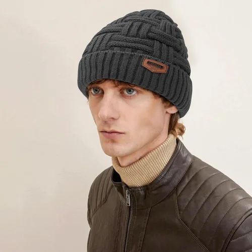 Miniatura 5 de Loritta Gorro de invierno cálido de punto grueso y holgado para hombre