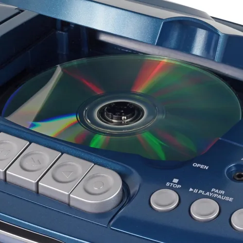 Miniatura 4 de Retro Edge Big Sound Bluetooth Boombox con reproductor de CD/grabadora de cassette/radio estéreo AM-FM (azul)