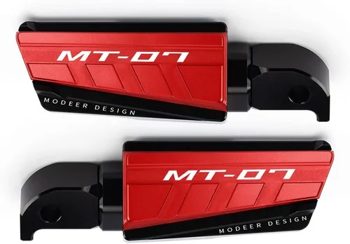 Miniatura 10 de Modeer Para Ya.maha MT07 FZ07 2014-2024 extensión del soporte lateral de la motocicleta Ampliar placa pad mt 07 fz 07 accesorios color rojo