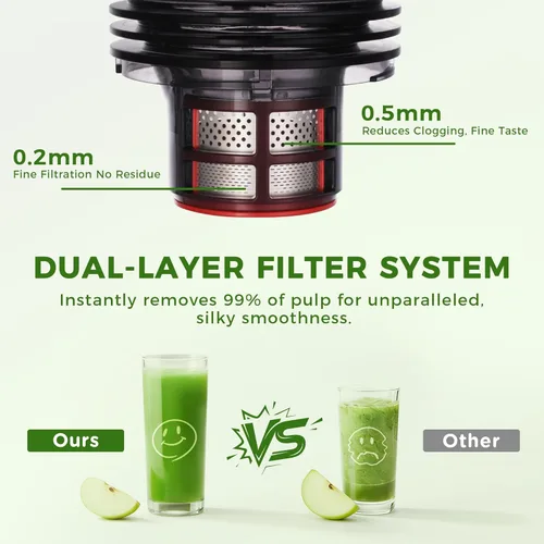 Miniatura 9 de Cold Press Juicer, 5.5inch Wide Feed Chute Slow Juicer Machine, Masticating Juicer for Whole Vegetables & Fruits, Black