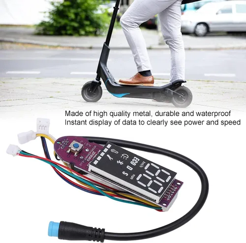 Miniatura 6 de Alomejor Placa de circuito de scooter eléctrico, tablero de instrumentos contiene cubierta de interruptor de pantalla reemplazo actualizado