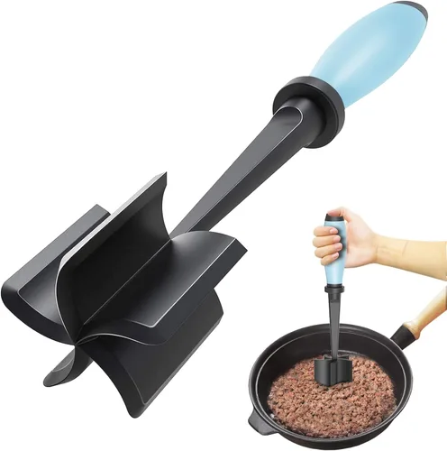 Picador de Carne Mejorado, Triturador de Carne Resistente al Calor para Carne de Hamburguesa, Aplastador de Carne Molida, Utensilio de Picador de