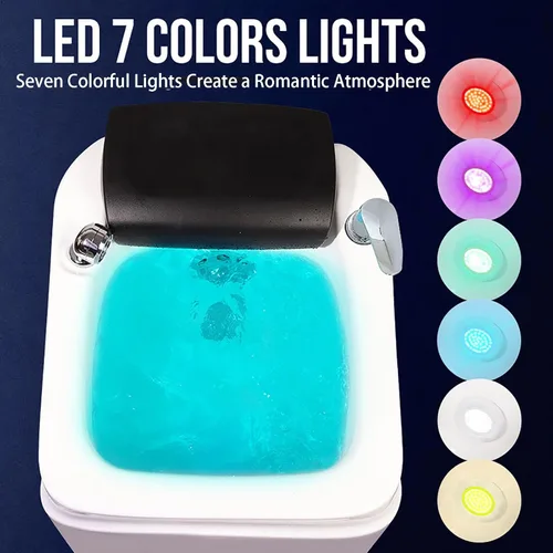 Miniatura 4 de Baño de pies de masaje acrílico spa de pies calentado lámpara colorida baño de pies Pedicura Spa de pies Ajuste caliente y frío Tazón de pedicura