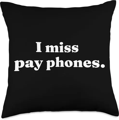Miniatura 4 de I Miss Pay Phones Retro 80s y 90s Phone Communication Throw Pillow