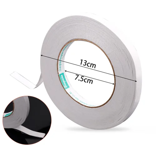 Miniatura 2 de NQEUEPN Cinta de tela de doble cara, 1/2 pulgada x 200 pies, sin costura, cinta adhesiva de tela para pared, pisos, alfombras, ropa, vestidos