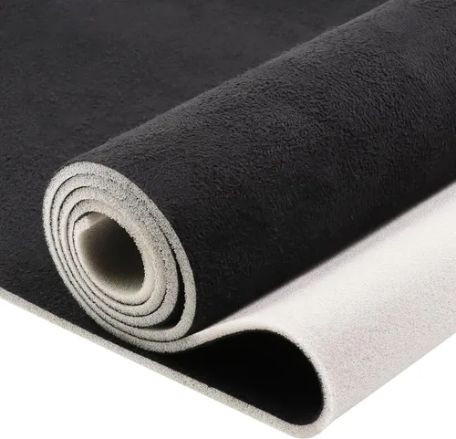 Tela de gamuza con material de respaldo de espuma, 72 pulgadas de largo x 60 pulgadas de ancho, tela de microgamuza para automóvil, RV, barco,