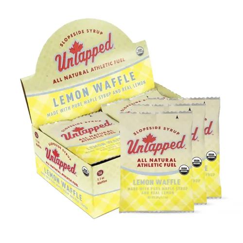 Miniatura 6 de UnTapped Waffles orgánicos de arce de 1.1 oz cada uno, caja de 16 – Snacks deportivos de resistencia endulzados con jarabe de arce real y azúcar