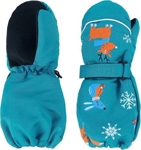 Guantes de invierno impermeables para niños pequeños, guantes de esquí de vellón cálido para nieve, para bebé niño y niña, clima frío