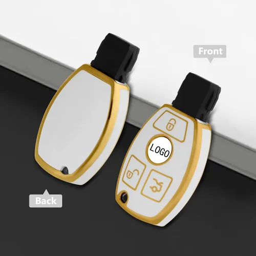 Miniatura 5 de Funda para llavero de automóvil de Mercedes Benz, con protección de TPU suave, compatible con Mercedes Benz C E S M CLS CLK G Class llavero